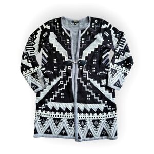 Cupio Aztec Tribal Print Duster Sweater Medium